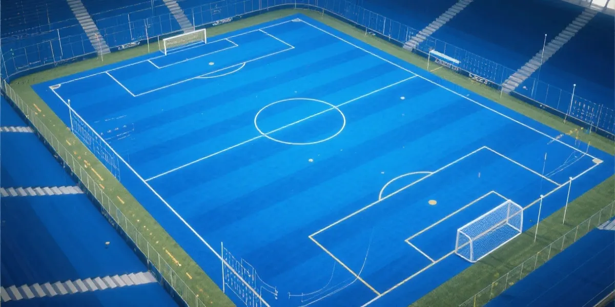 数据覆盖的球场示意图